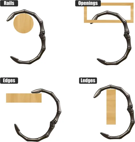 Vista 3 de Gancho para bolsa, soporta hasta 33 libras, gancho para bolso para escritorio, barra debajo de la mesa, colgador de bolsos, repisas, etc. Elegante