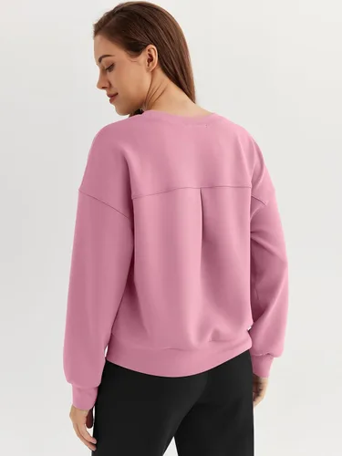 Vista 2 de AUTOMET Sudaderas con capucha para mujer, cuello redondo, suéteres casuales y cómodos, trajes de otoño, ropa de invierno de moda 2023