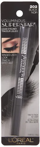 Vista 2 de L'Oreal Paris Voluminous Superstar Lápiz delineador líquido, negro, 0.056 onzas