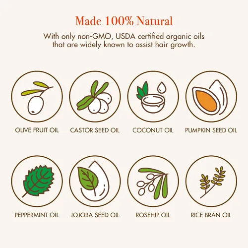 Vista 4 de RED by Kiss Aceite fortalecedor del cabello con aceites orgánicos 100% naturales y certificados por USDA para el crecimiento del cuero cabelludo