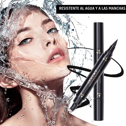 Vista 7 de docolor Sello delineador de ojos líquido de doble cara con alas, impermeable, a prueba de manchas, de larga duración, delineador de ojos original