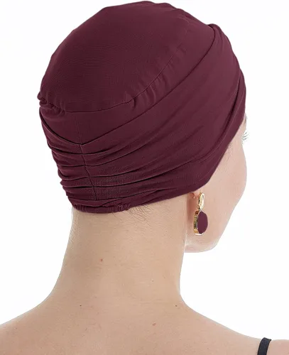 Vista 4 de osvyo Gorro de bambú suave para la pérdida de cabello para mujeres, sombreros para el cáncer hechos a mano