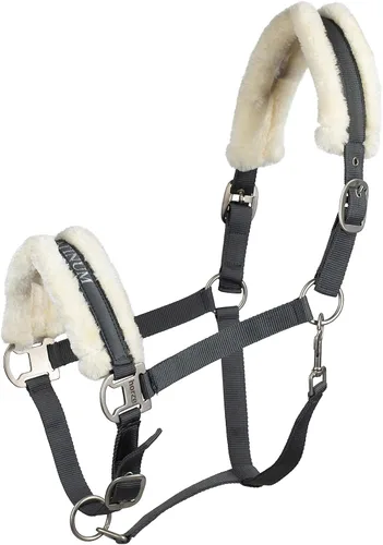 Vista 13 de HORZE Howard Forro Polar Suave Acolchado Ajustable de Poliéster Cabestro de Caballo - Negro - Caballo