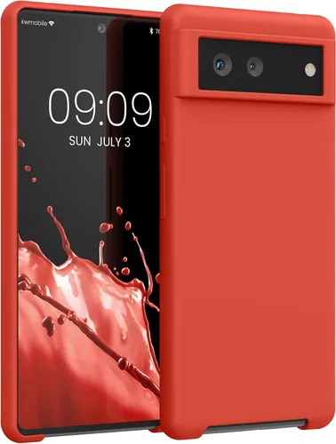 Vista 308 de kwmobile Funda Compatible con Google Pixel 6 Pro - Funda de Teléfono de Silicona TPU con Acabado Suave - Azul Caribe
