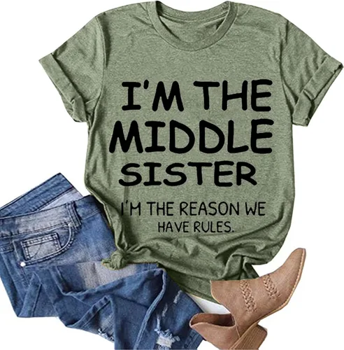 Vista 2 de Holzkary Camisas casuales para mujer camiseta de manga corta con cuello redondo