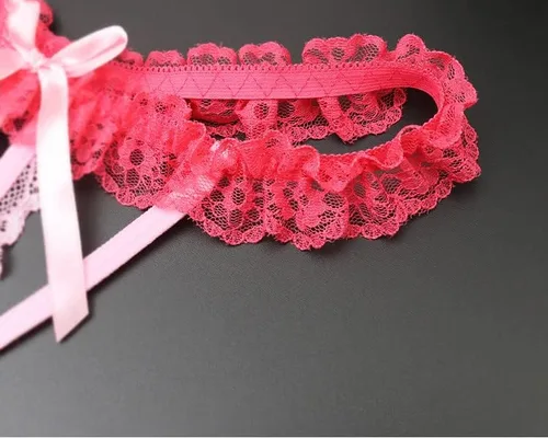 Vista 7 de Sekexi Bragas sexis para mujer, tanga de encaje para mujer, tangas G con bola, eróticas y sexys, sin entrepierna