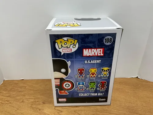 Vista 2 de Funko POP Marvel U.S. Agent Comikaze - Figura exclusiva de vinilo Bobblehead