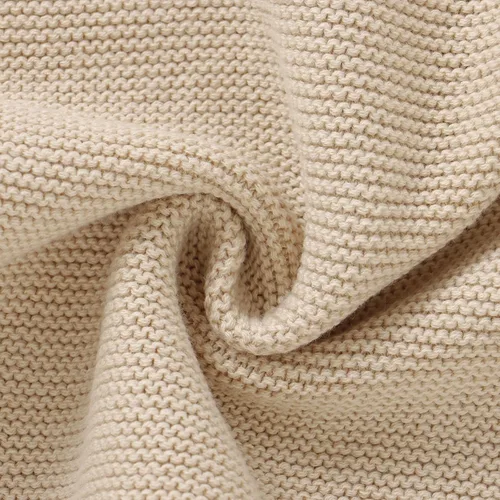 Vista 6 de LAWKUL Manta de seguridad suave para recién nacidos, niños y niñas, de punto para acurrucarse, cómoda, color camel, 16 x 16 pulgadas