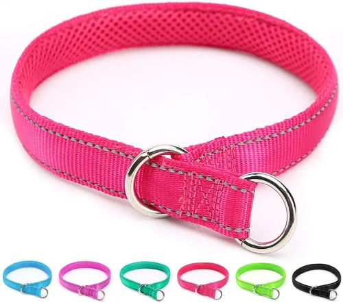 Vista 11 de Collar reflectante para perro, collar de perro con lazo para perros de 20 a 38 libras, collares de nailon con acolchado suave para entrenamiento