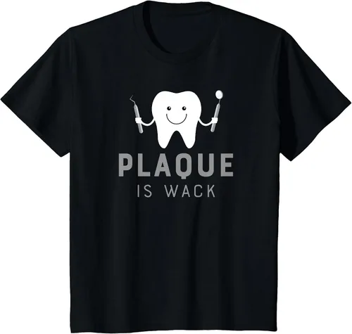 Vista 44 de Plaque is Wack Funny Dental Hygienist T-Shirt Asphalt Grey