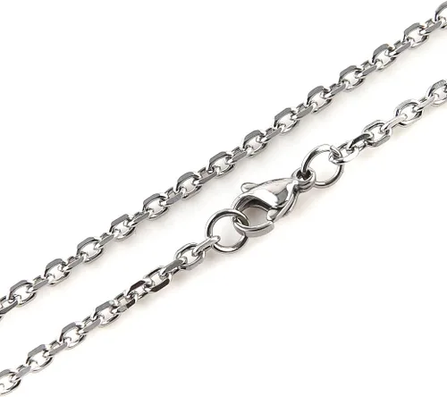 Vista 5 de HZMAN collar con colgante de cruz de acero inoxidable pulido, con cadena de 24 in, para hombre