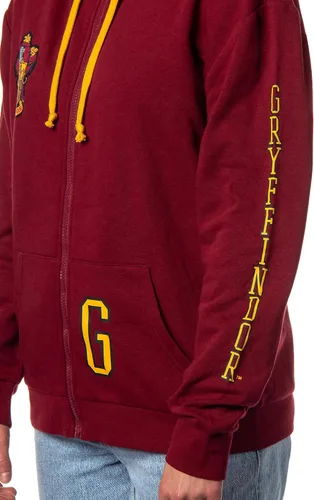 Vista 3 de Bioworld Harry Potter Hogwarts Alumni House Crest - Sudadera ligera con cremallera para mujer