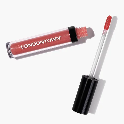 Vista 4 de LONDONTOWN Dainty, Sun Kissed Coral, tubo de brillo de labios de felpa, hidratante profundo, bálsamo acondicionador no pegajoso