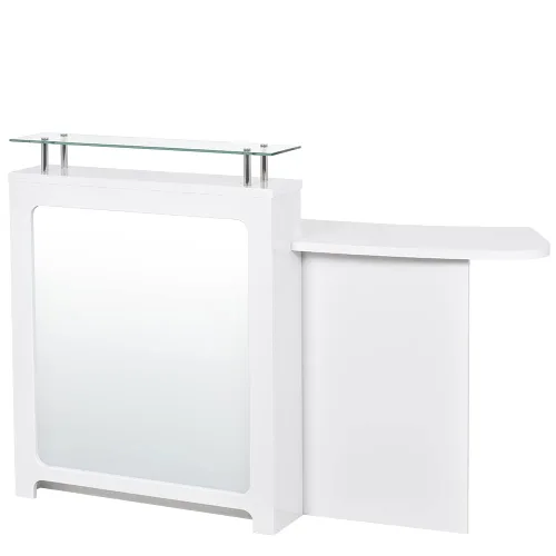 Vista 7 de Dir Mostrador de Recepción con Luces LED Área de Recepción Mostrador Gattino en Negro