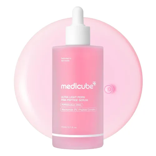Vista 12 de medicube PDRN Pink Peptide Serum, Suero de brillo rosa, Péptido, Niacinamida, Hidratante y humectante y reafirmante, Tono de piel desigual, Cuidado