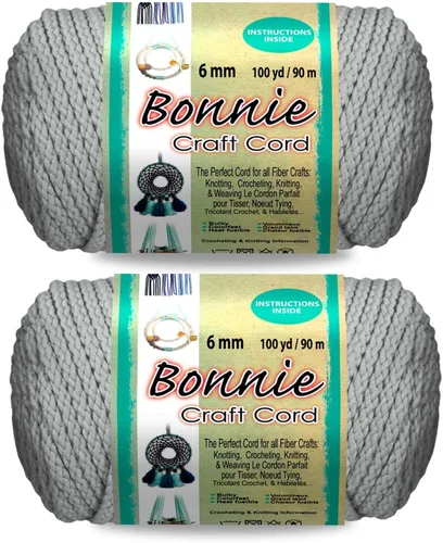 Vista 36 de Pepperell Bonnie - Cordón de macramé trenzado 6 mm x 91.4 m Almendra (Paquete de 2) Cordón de polipropileno retorcido para manualidades DIY