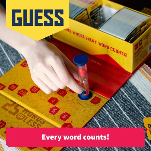 Vista 4 de 25 Words or Less Board Game, Figure Out the Secret Words Before Time Runs Out, 300 Cards, Timer & Countdown Board Included, Fast-Paced Party Game