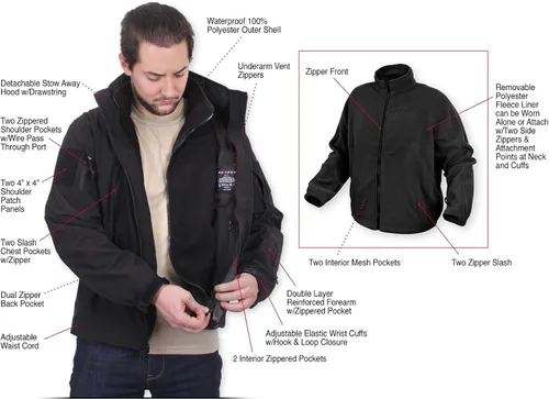 Vista 3 de Rothco Chaqueta 3 en 1 Spec Ops Soft Shell