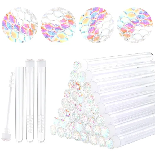 Vista 15 de Dming - Cepillo para pestañas, herramienta de maquillaje, suministros para extensiones de pestañas, cepillo de limpieza, rímel con diamante, 50