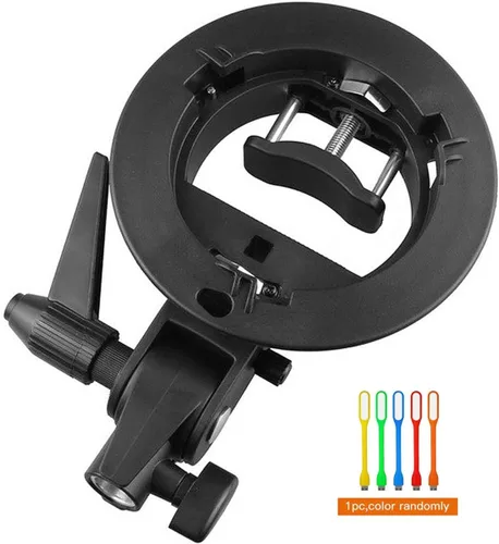 Vista 2 de Godox Soporte tipo S Bowens S Mount Holder para Speedlite Flash Snoot Softbox Honeycomb con luz USB
