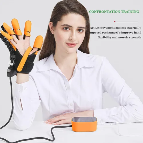 Vista 5 de Nuevos guantes de robot de rehabilitación 2024, mejoras el equipo de recuperación de accidentes cerebrovasculares de mano, equipo de terapia