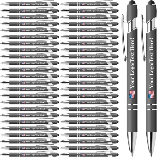 Vista 31 de Bolígrafos personalizados con lápiz capacitivo, bolígrafos personalizados impresos con tu logotipo o mensaje, ideales para regalos, promociones