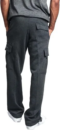 Vista 4 de Cotton Joggers for Men Casual Drawstring Athletic Jogger Gym Workout Jogging Pants Straight Cargo Pants Sweatpants
