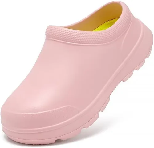 Vista 9 de Zuecos para hombre y mujer, antideslizantes, impermeables, zapatos de jardín, ligeros, para chef, enfermera, zapatos de trabajo
