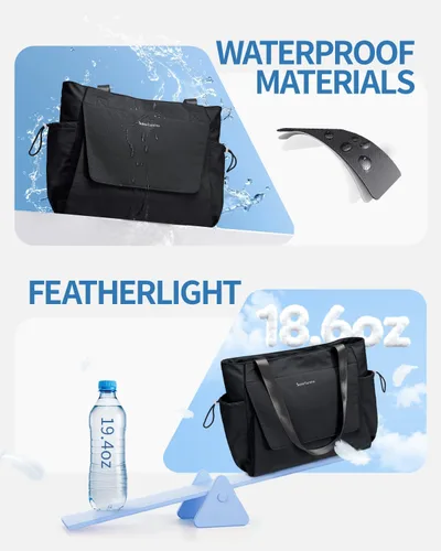 Vista 4 de sportsnew Bolsa para esterilla de yoga, bolsas de gimnasio para mujeres y hombres con bolsillo impermeable y gancho y bucle, almacenamiento