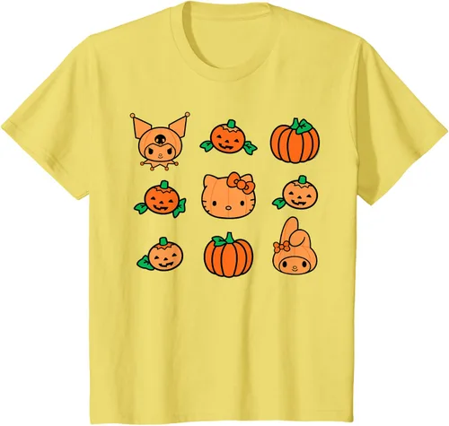 Vista 31 de Camiseta de Halloween Hello Kitty My Melody Kuromi Pumpkins