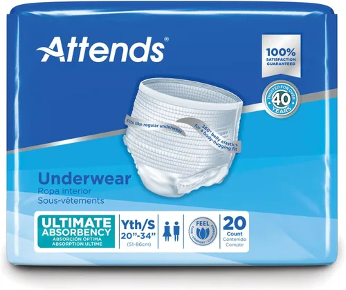 Vista 6 de Attends ropa interior absorbente Attends Pull On pequeñas desechables absorbency pesados (# app0710, se vende por unidades) Ropa