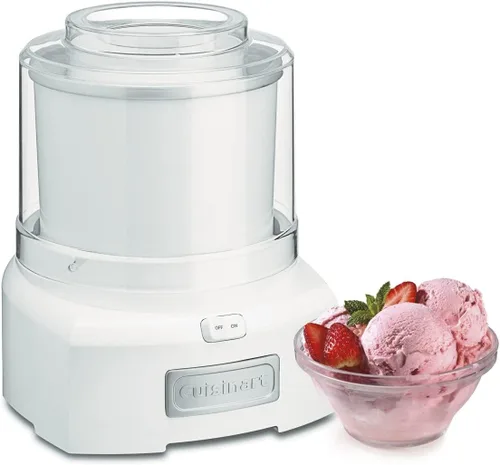 Vista 3 de Cuisinart Máquina para hacer helados, sorbete de 1.5 cuartos de galón, máquina para hacer yogur congelado y cuenco congelador ICE-45RFB de 1-1/2