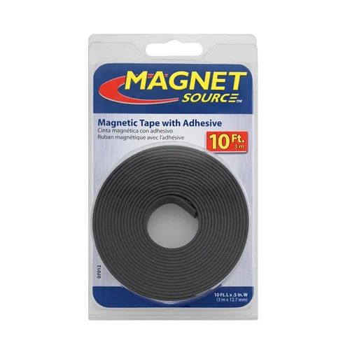 Vista 3 de Cinta adhesiva magnética flexible - 1/16" de espesor x 1/2" de ancho x 10 pies (1 rollo)
