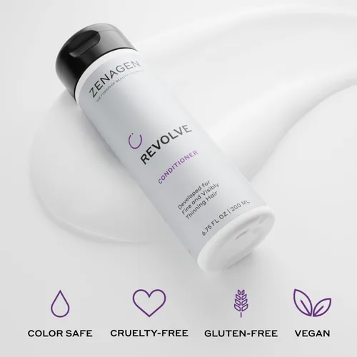 Vista 8 de ZENAGEN Revolve - Kit de trío para mujer Champú + acondicionador + densificador para cabello fino y visiblemente adelgazante, apoya la fuerza