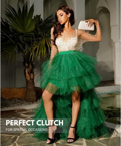 Vista 3 de Before Ever - Bolso de noche Monederos pequeños para mujer de boda Bolsos de noche formales cruzados para mujer