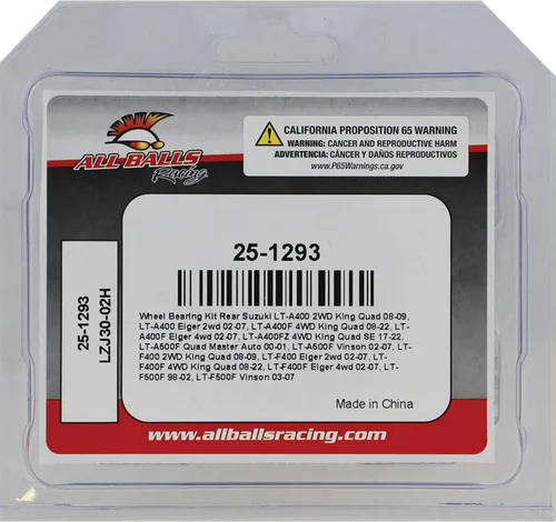 Vista 8 de All Balls Racing 25-1293 Kit de juntas de rodamiento de rueda compatible con/reemplazo para Suzuki