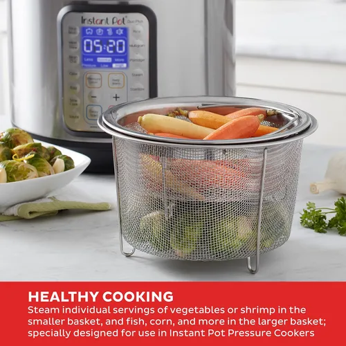 Vista 3 de Instant Pot - Cestas de vapor de malla (2 unidades, acero inoxidable)