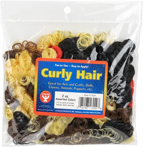 Vista 12 de Hygloss Cabello Rizado de Muñeca de 16 oz para Manualidades Surtido - Cabello Sintético Premium para Hacer Muñecas, Marionetas y Proyectos de Artes