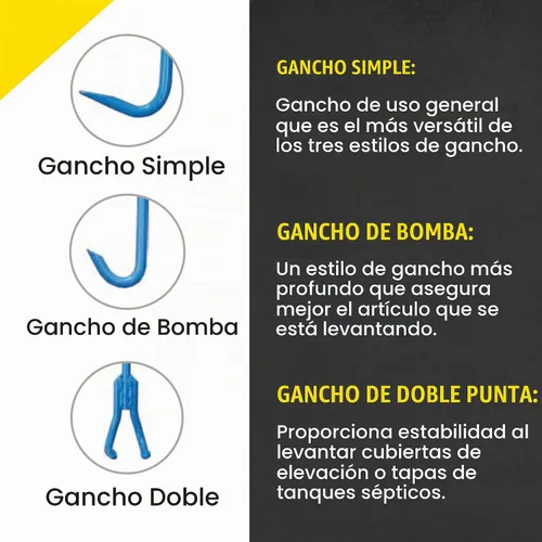 Vista 4 de T&T Tools - Herramienta de elevación de gancho de 30 pulgadas, gancho