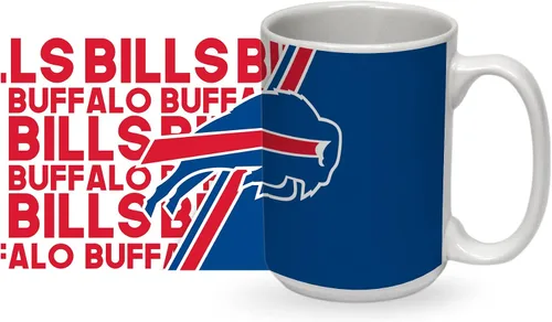 Vista 18 de Rico Industries NFL Football 15 oz White Ceramic Mug