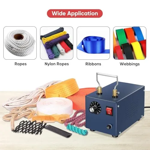 Vista 6 de Adjustable Electric Rope Cutter,Heated Tool Knife for Fabric Weaving,Benchtop Cutting Tool Set,Perfect for Webbing and Various Cutting Applications
