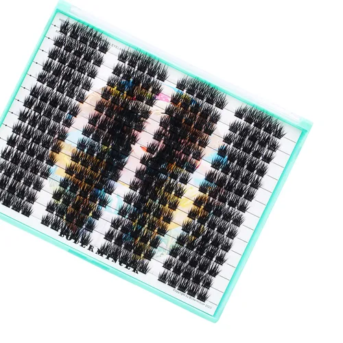 Vista 5 de Bodermincer XXXL Tray D Curl 280 racimos de extensiones de pestañas para bricolaje en casa (kit de pestañas de 0.472 in)