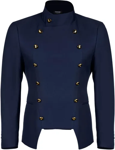 Vista 4 de Coofandy bléiser informal de corte entallado con botonadura doble para hombre