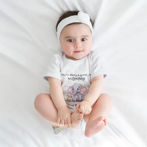 Vista 8 de Gossby Mameluco personalizado para bebé – Body personalizado para bebé niño, niña con diseño, nombre – Regalo para recién nacido, nueva mamá – 0-24