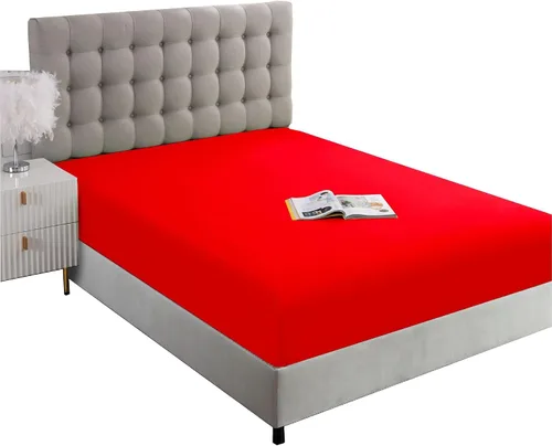 Vista 25 de Sábana ajustable de tamaño completo Ghooss - Sábana con bolsillo profundo de hasta 14 pulgadas - Resistente a las arrugas, la decoloración