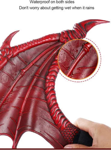 Vista 5 de Himine Alas de dragón Props Cosplay Wing con cola
