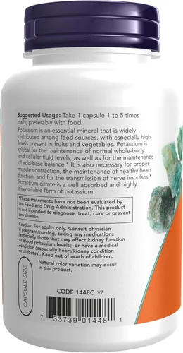Vista 3 de NOW FOODS Citrato de potasio, 180 CT