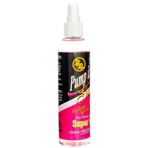 Vista 2 de Bronner Brothers Pump It Up Spritz Gold Super Hold, 8 onzas (paquete de 2)
