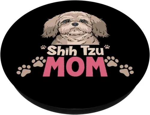 Vista 2 de Shih Tzu Mom Gift PopSockets Grip and Stand for Phones and Tablets