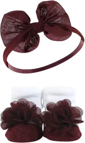 Vista 4 de Hudson Baby baby-girls Headband and Socks Giftset